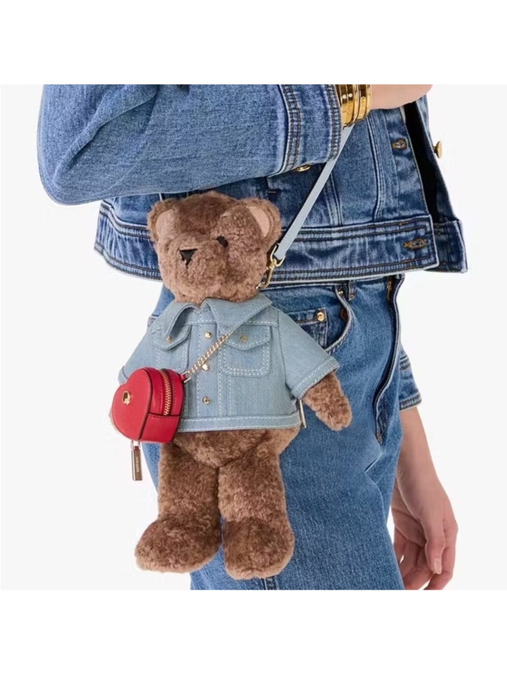 Kate Spade “Katie Bear” w/ Red Heart Coin Purse Crossbody Bag - Picture 2 of 13